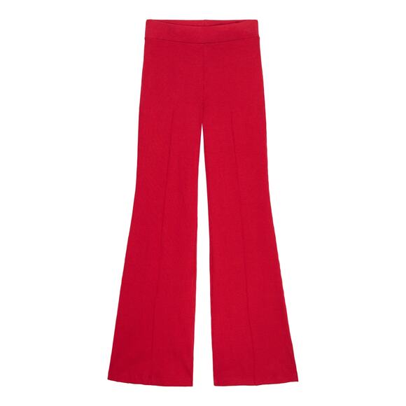 NWT Donni the Rib Kick Flare Pant in Bell Pepper Sz XXS Red Stretch Cropped - Picture 2 of 10
